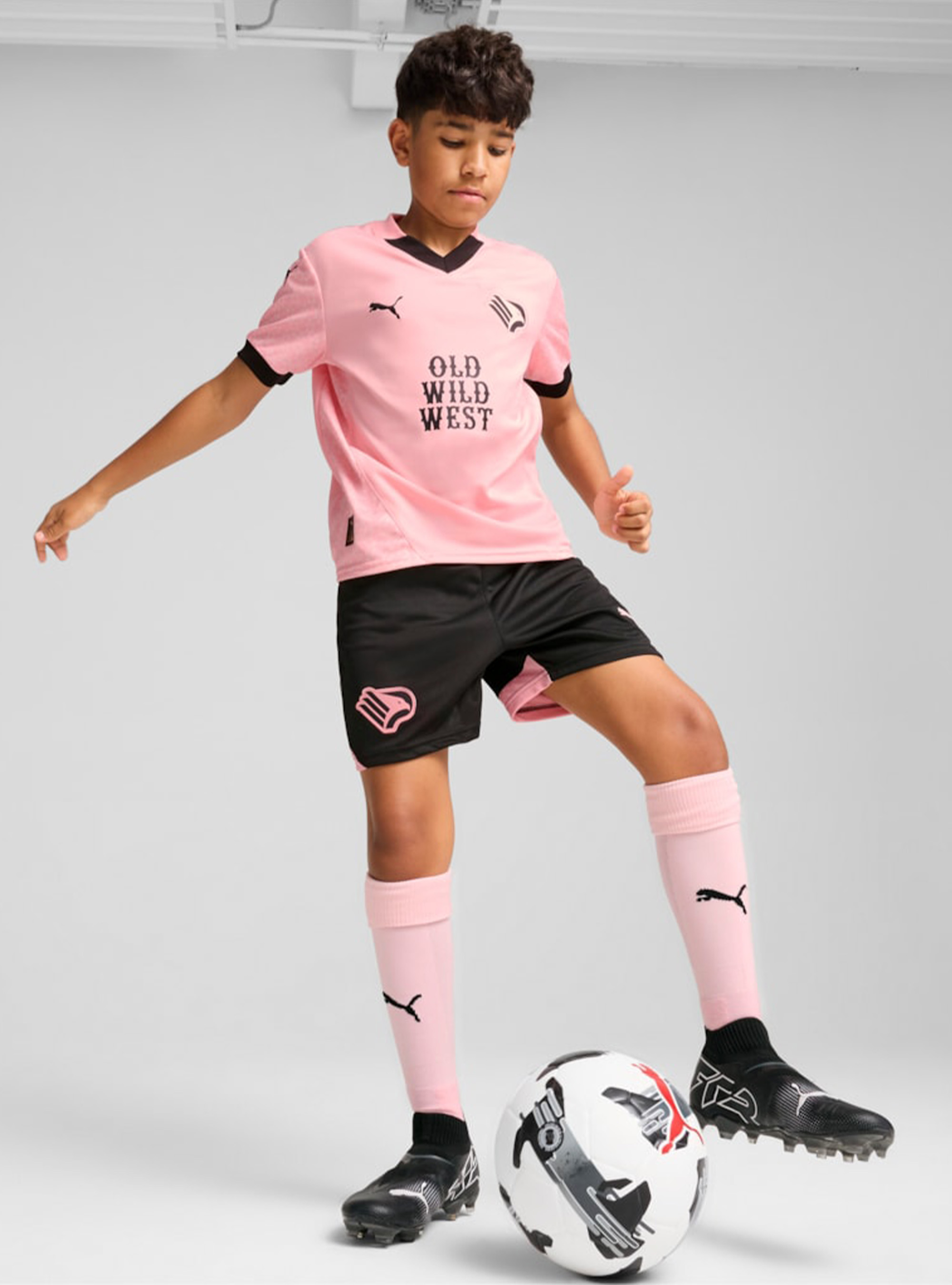 Palermo F.C. Home 24/25 Maillot pour garcons, PK2 PINK MEDIUM
